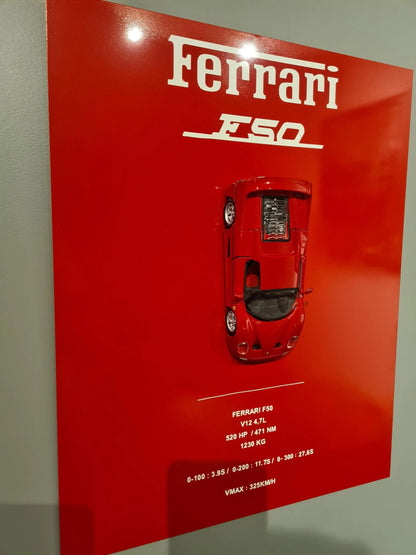 plaque metal murale ferrari F50 Etsy