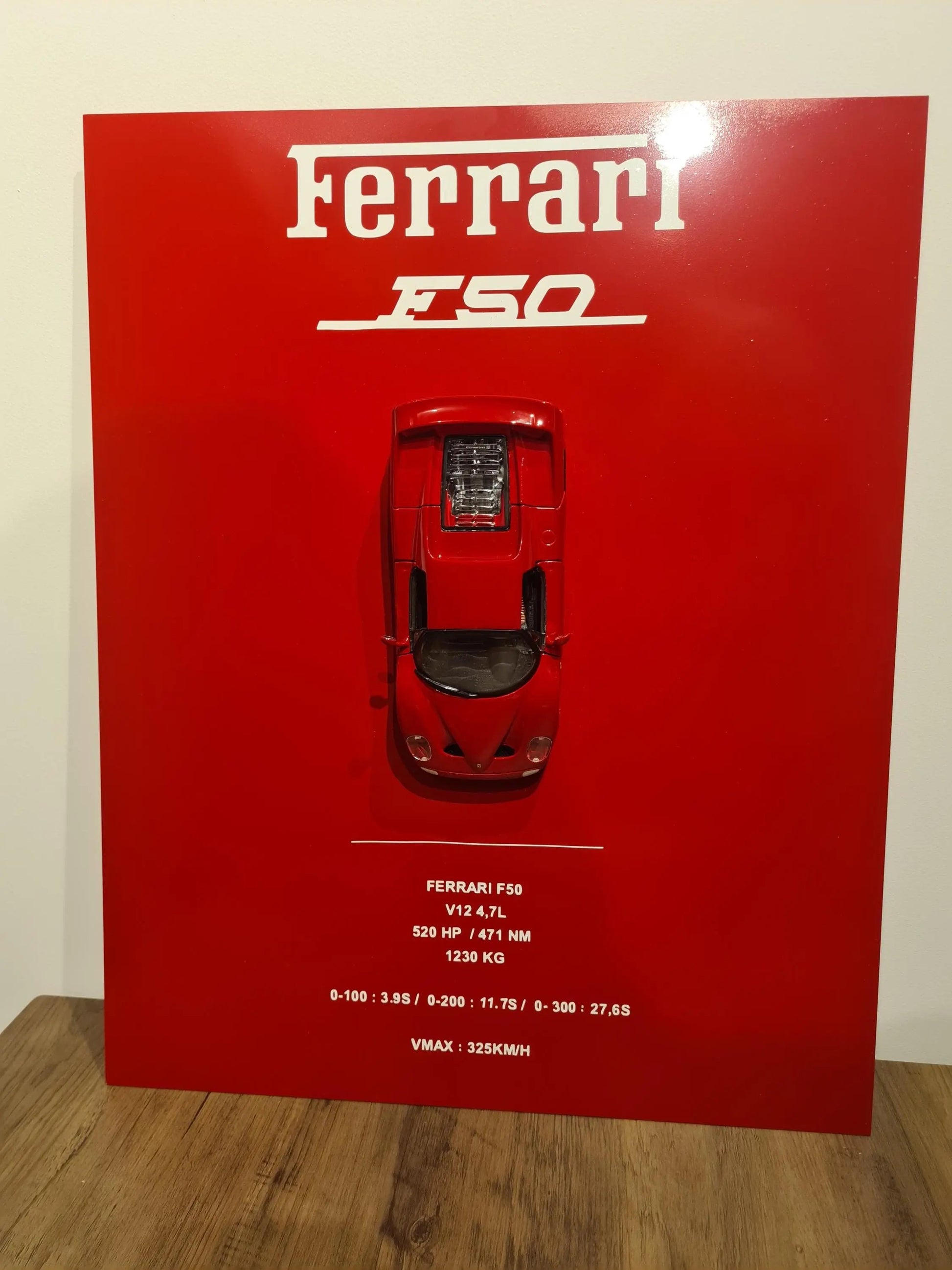 plaque metal murale ferrari F50 Etsy