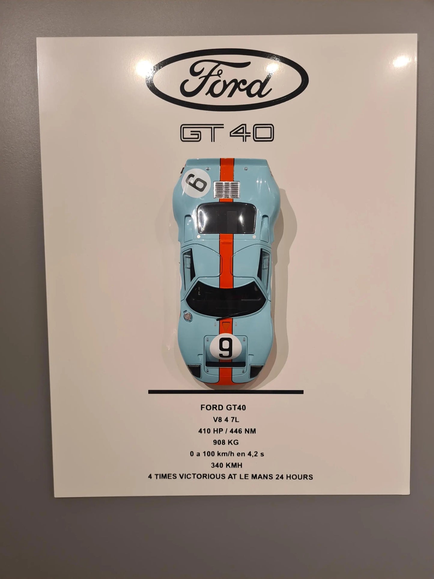 plaque metal murale ford gt40 (Copie) Etsy