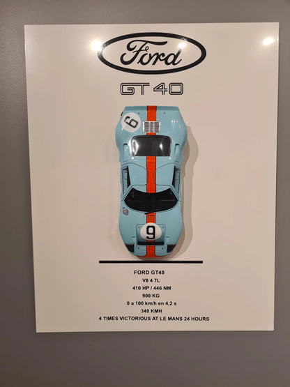 plaque metal murale ford gt40 (Copie) Etsy