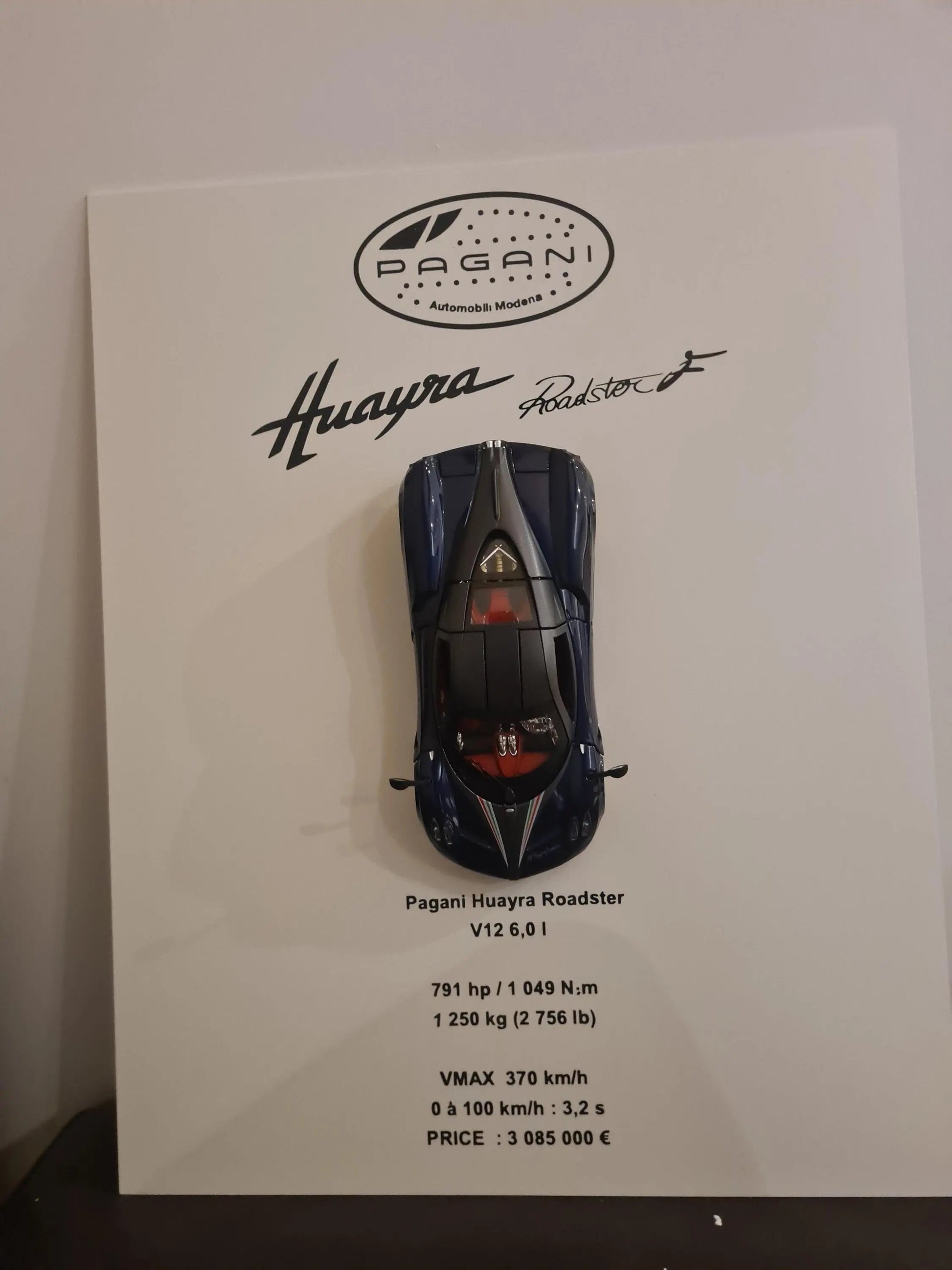 plaque metal murale pagani huayra Etsy