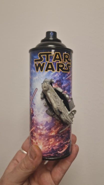 Bombe de peinture custom star wars – Figurine faucon millennium pop culture artisanale