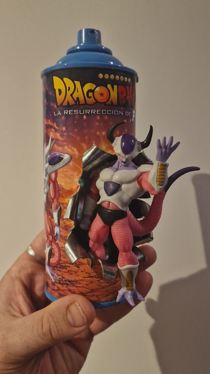 Bombe de peinture custom dragon ball z – Figurine freezer pop culture artisanale