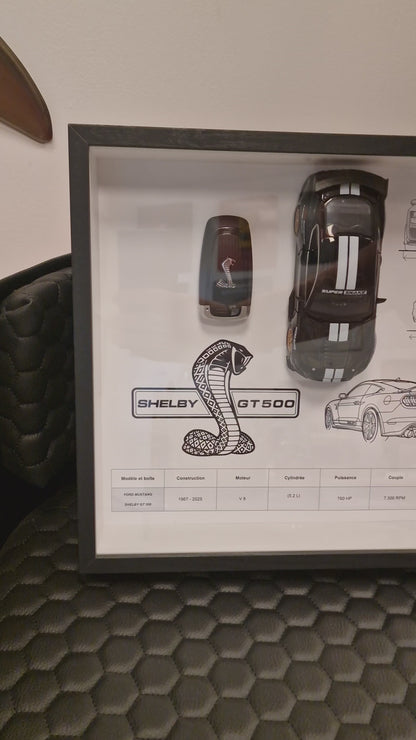 CADRE CLé  ET Réplique MUSTANG SHELBY GT500