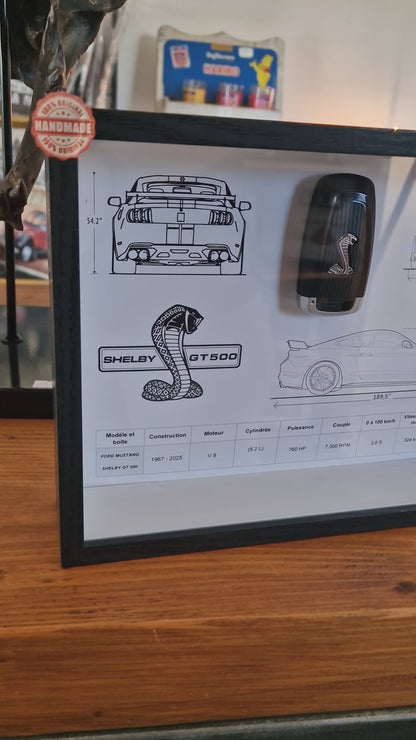 CADRE CLé MUSTANG SHELBY GT500