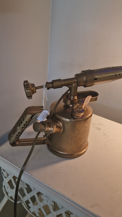 Lampe ancienne lampe à souder – création vintage industrielle upcyclée
