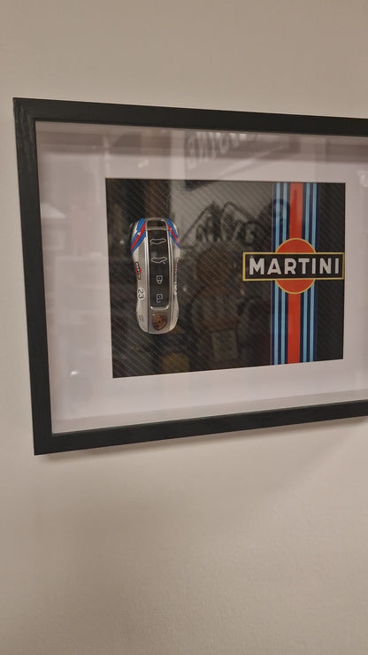 Cadre A4 – Clé Porsche Supercar Design Martini – Édition Limitée (10 exemplaires)