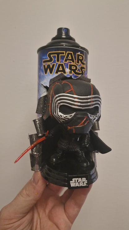 Bombe de peinture custom star wars – Figurine kylo ren pop culture artisanale