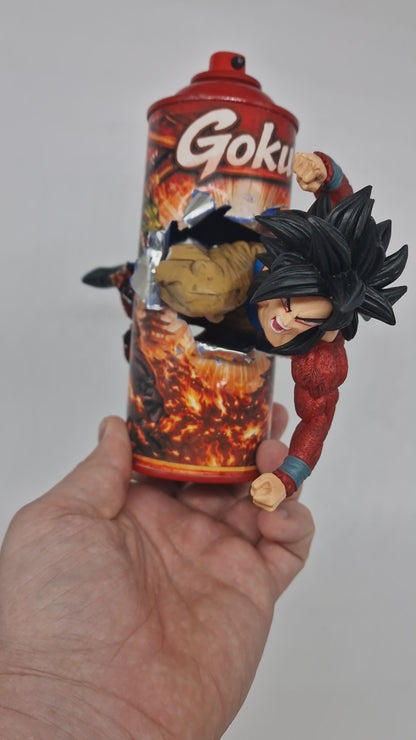 Bombe de peinture custom dragon ball z – Figurine sangoku pop culture artisanale
