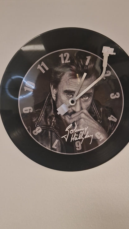 Horloge Vinyle Personnalisée Johnny Hallyday – Une Horloge Vintage Unique pour les Fans de Johnny hallyday