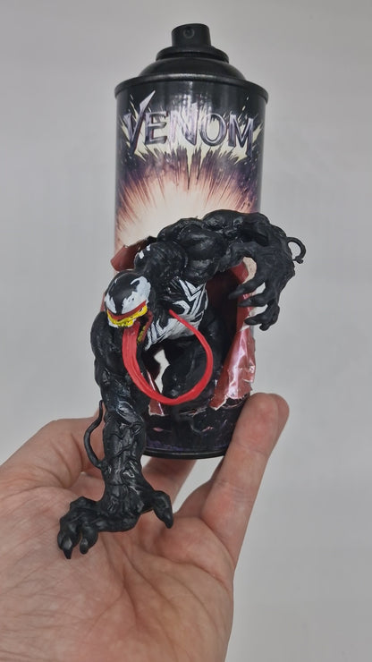 Bombe de peinture custom marvel – Figurine venom pop culture artisanale