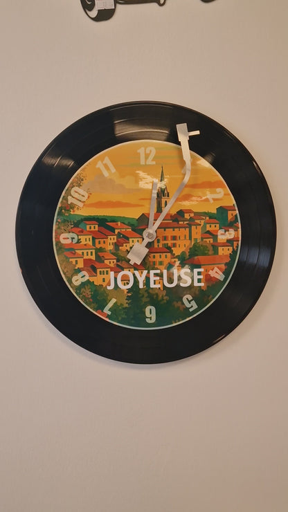 Horloge Vinyle Ardéche  vallon pont d'arc – Une Horloge Vintage Unique pour les amoureux de l'Ardèche
