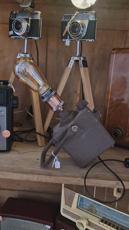 Lampe industrielle sncf vintage "Wonder"2  – Création artisanale unique