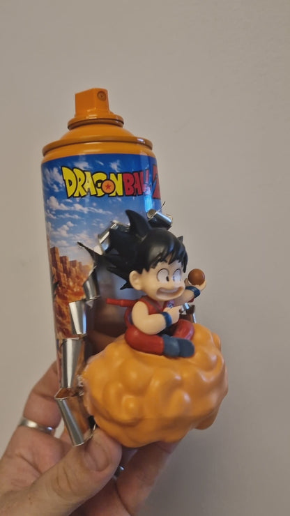 Bombe de peinture custom dragon ball z – Figurine little sangoku nuage magique pop culture artisanale