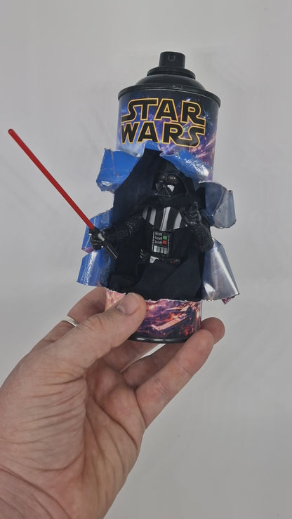 Bombe de peinture custom star wars – Figurine dark vador pop culture artisanale