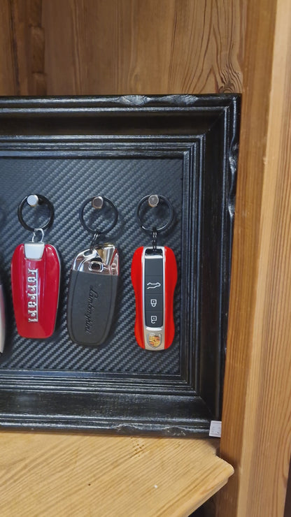 Cadre supercars 7 clés – Dream Week Edition | Porte-clés mural voitures de prestige