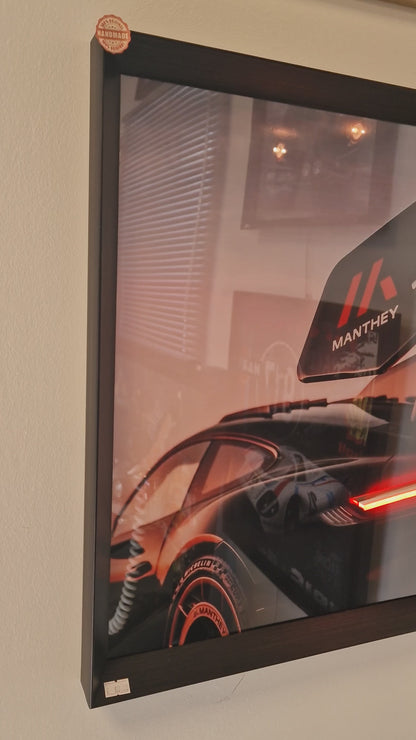 Cadre LED automobile "GT3 RS – GT3 RS – Manthey" – Création artisanale unique