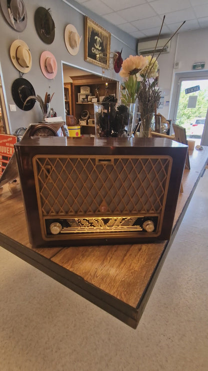 Radio ancienne Philips vintage transformée en enceinte Bluetooth – Poste TSF rétro lumineux – Pièce unique