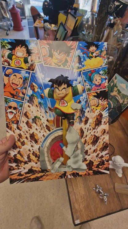 Tableau Dragon Ball Sangoku enfant 3D XXL – Décoration Manga 30 × 40 cm