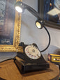 Lampe vintage upcyclée – téléphone  transformé en lampe industrielle