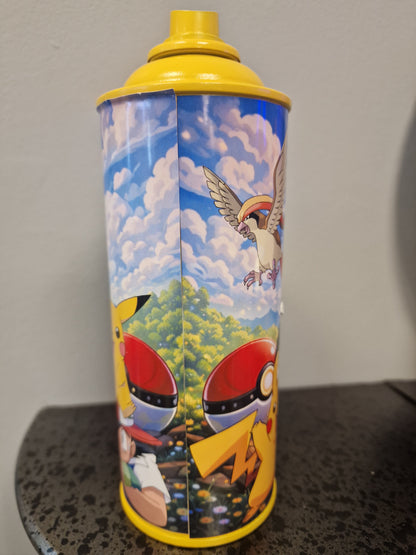 Bombe de peinture custom pokemon – Figurine pop pikachu pop culture artisanale