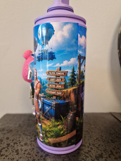 Bombe de peinture customisée Fortnite – Cuddle Team Leader | Décoration gaming artisanale unique