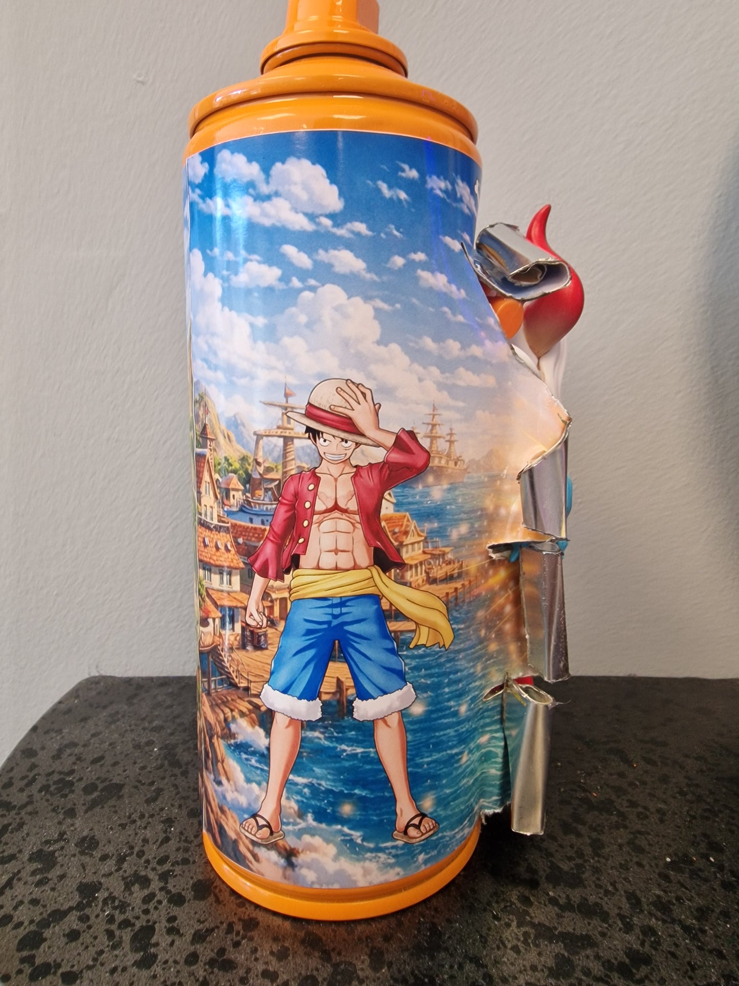 Yamato One Piece – Bombe de peinture customisée – Décoration manga – Figurine – Création artisanale