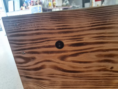 Table basse industrielle effet miroir infini – Pièce unique artisanale