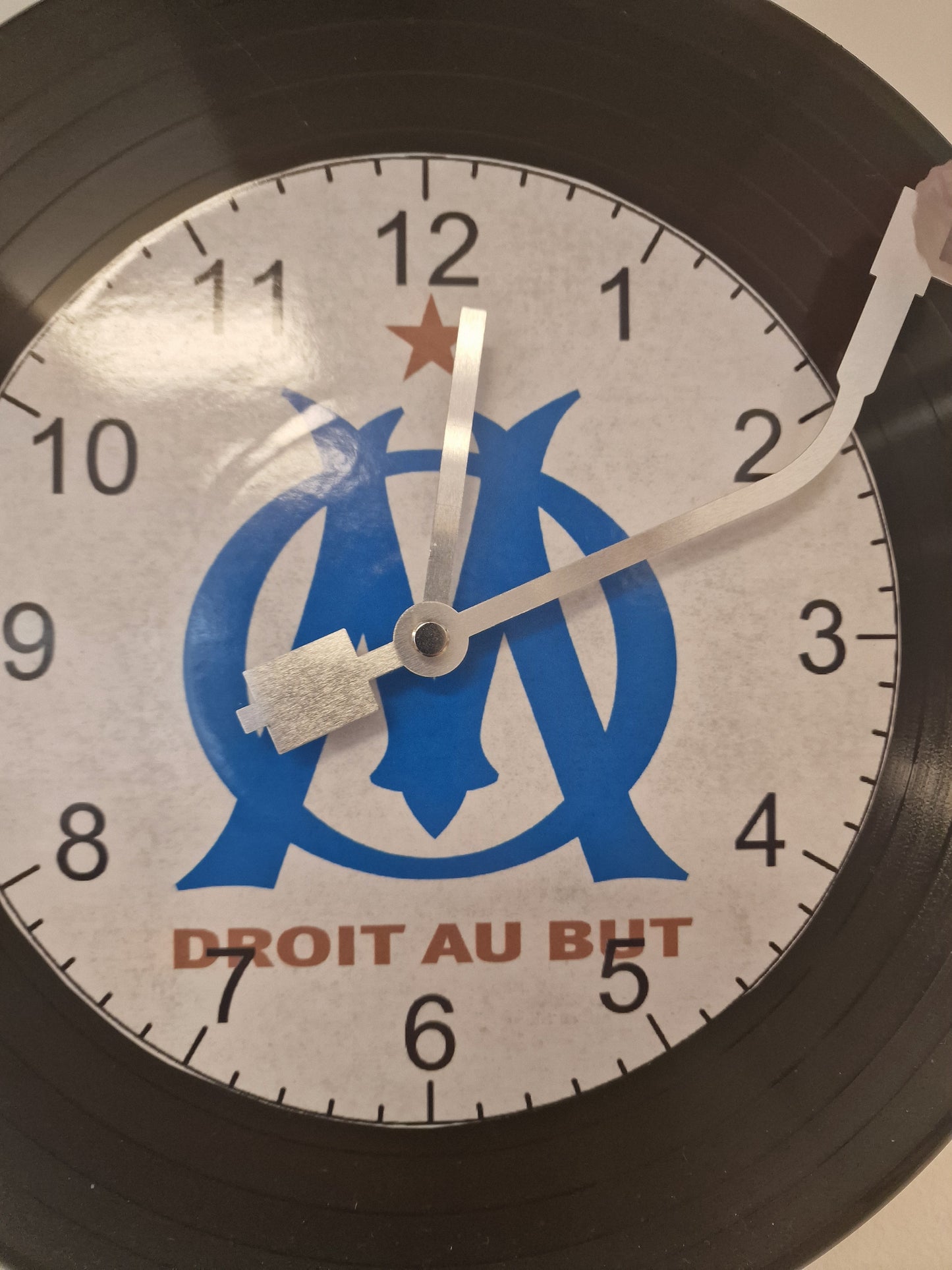 Horloge Vinyle l'olympique marseillais – Une Horloge Vintage Unique pour les Fans de l'om