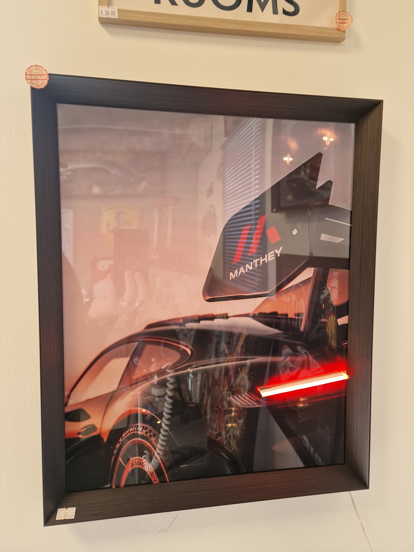 Cadre LED automobile "GT3 RS --– GT3 RS – Manthey" – Création artisanale unique