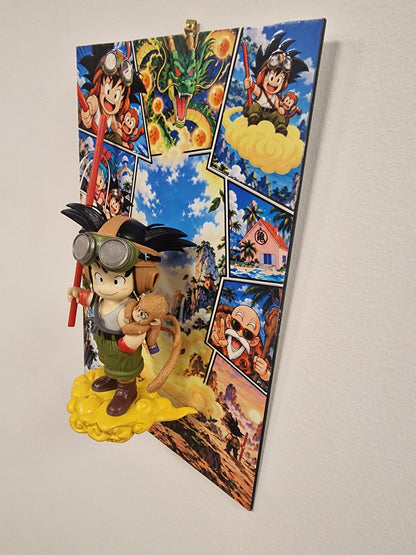 Tableau Dragon Ball 3D Son Goku Enfant | VINTAGEDISON