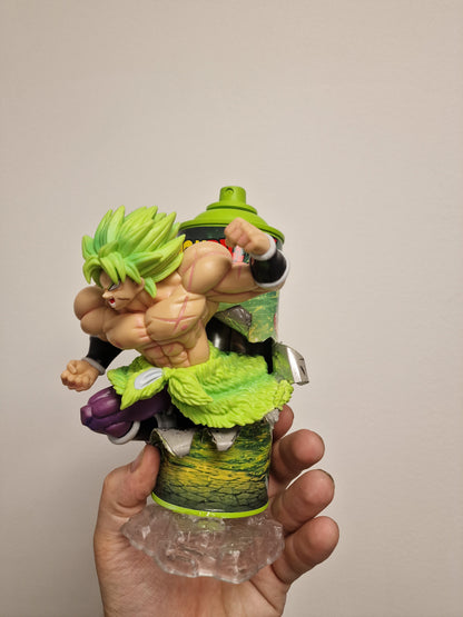 Bombe de peinture custom dragon ball z – Figurine broly pop culture artisanale