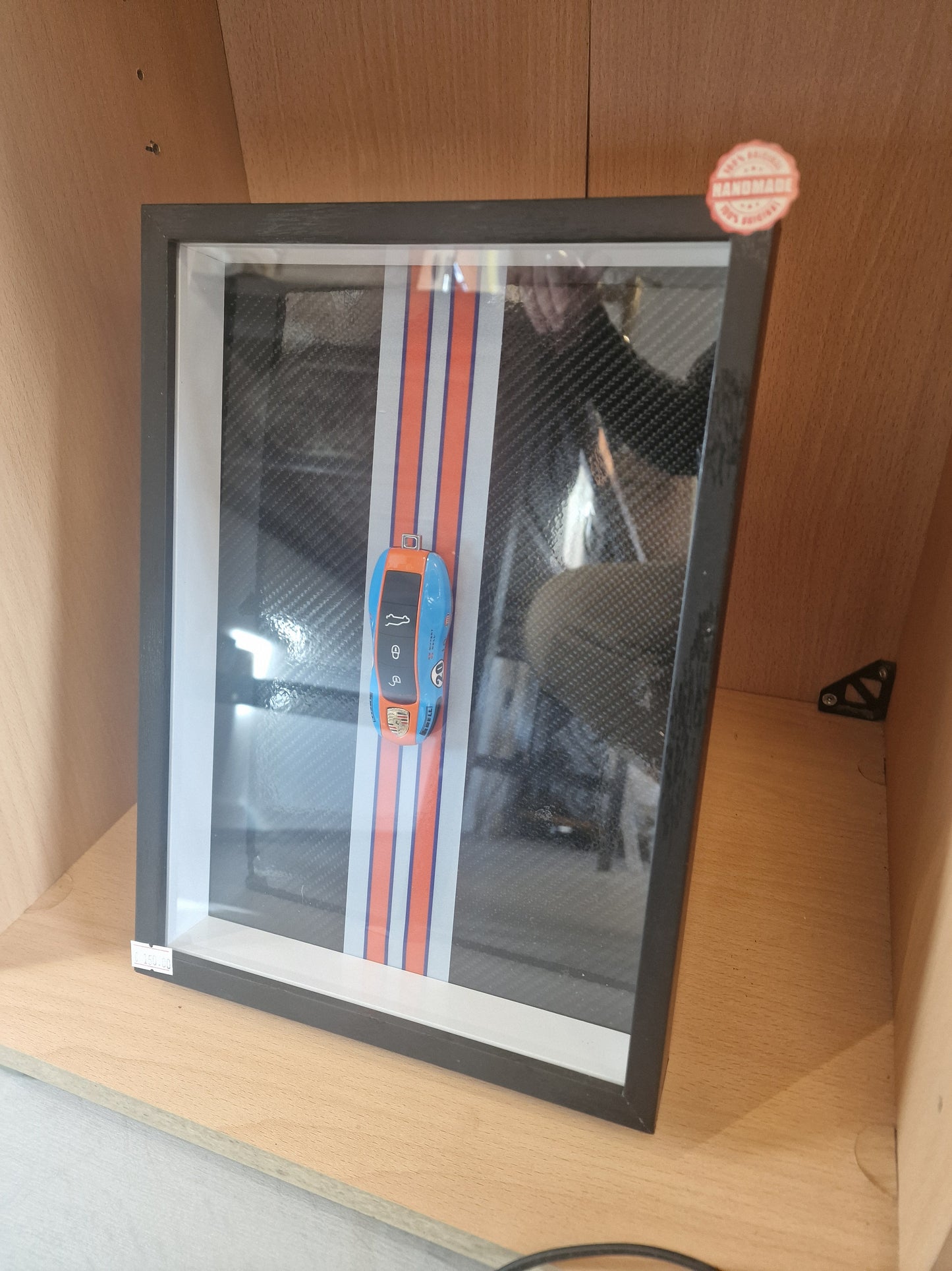 Cadre A4 – Clé Porsche Supercar Style Gulf – Édition Limitée avec Certificat