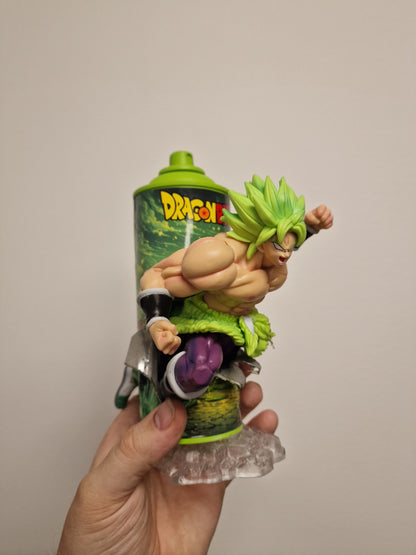 Bombe de peinture custom dragon ball z – Figurine broly pop culture artisanale