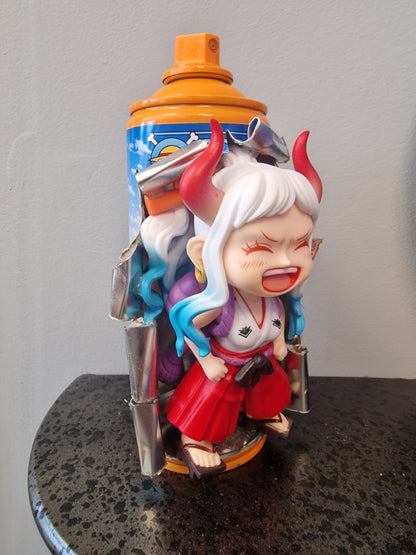 Yamato One Piece – Bombe de peinture customisée – Décoration manga – Figurine – Création artisanale