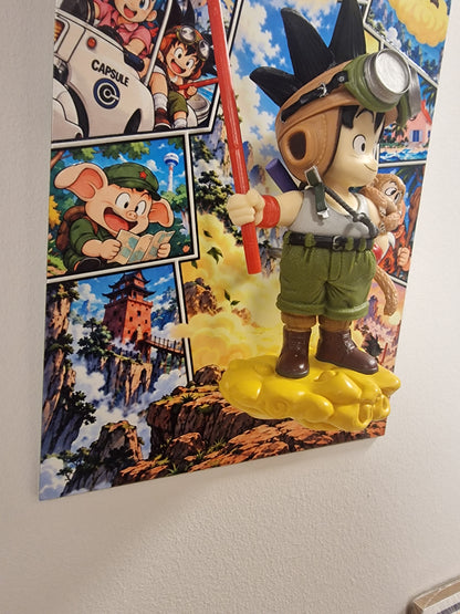 Tableau Dragon Ball 3D Son Goku Enfant | VINTAGEDISON