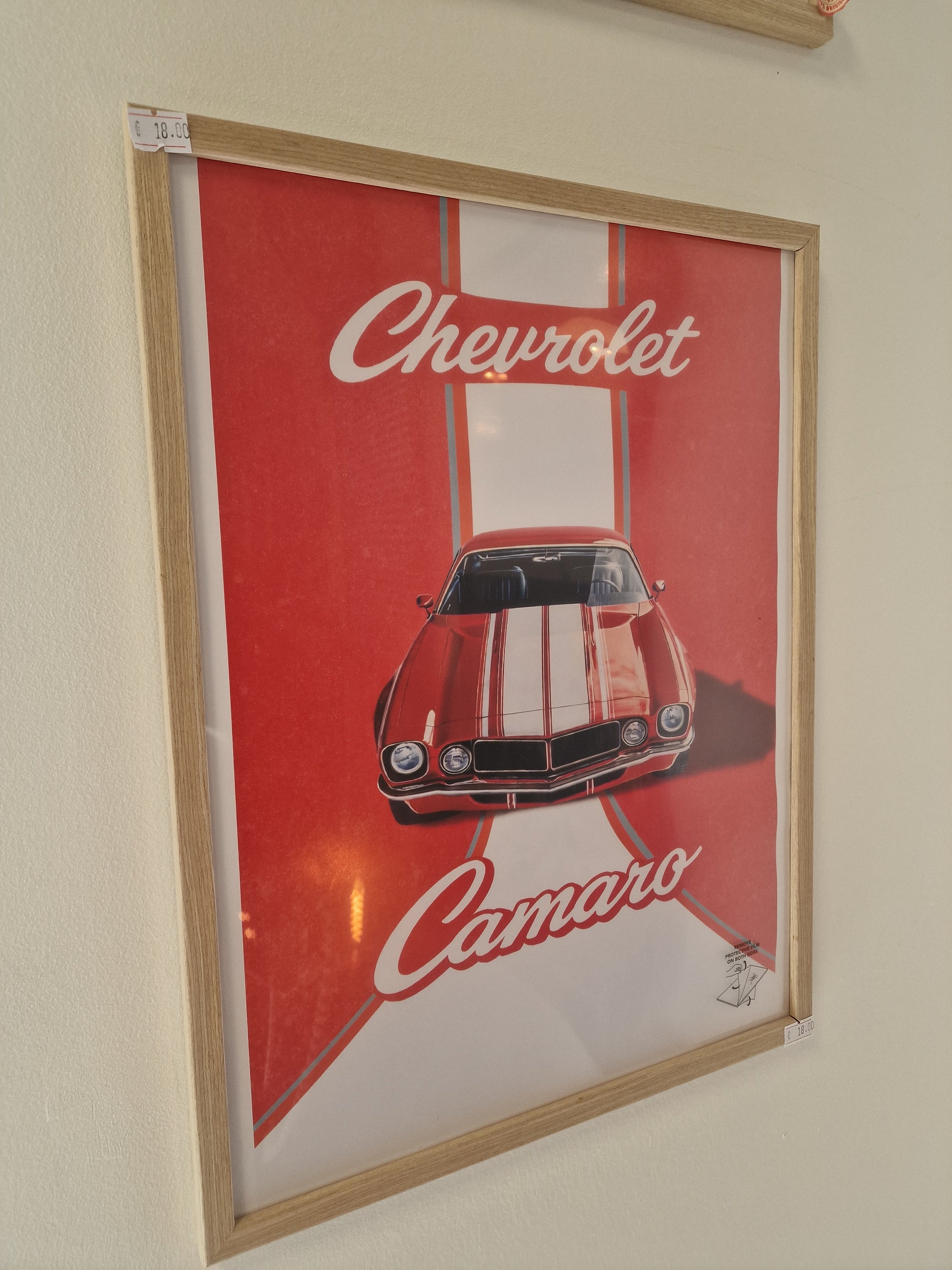 Cadre A3 Chevrolet Camaro – Bois Naturel - ou Noir Moulé Premium