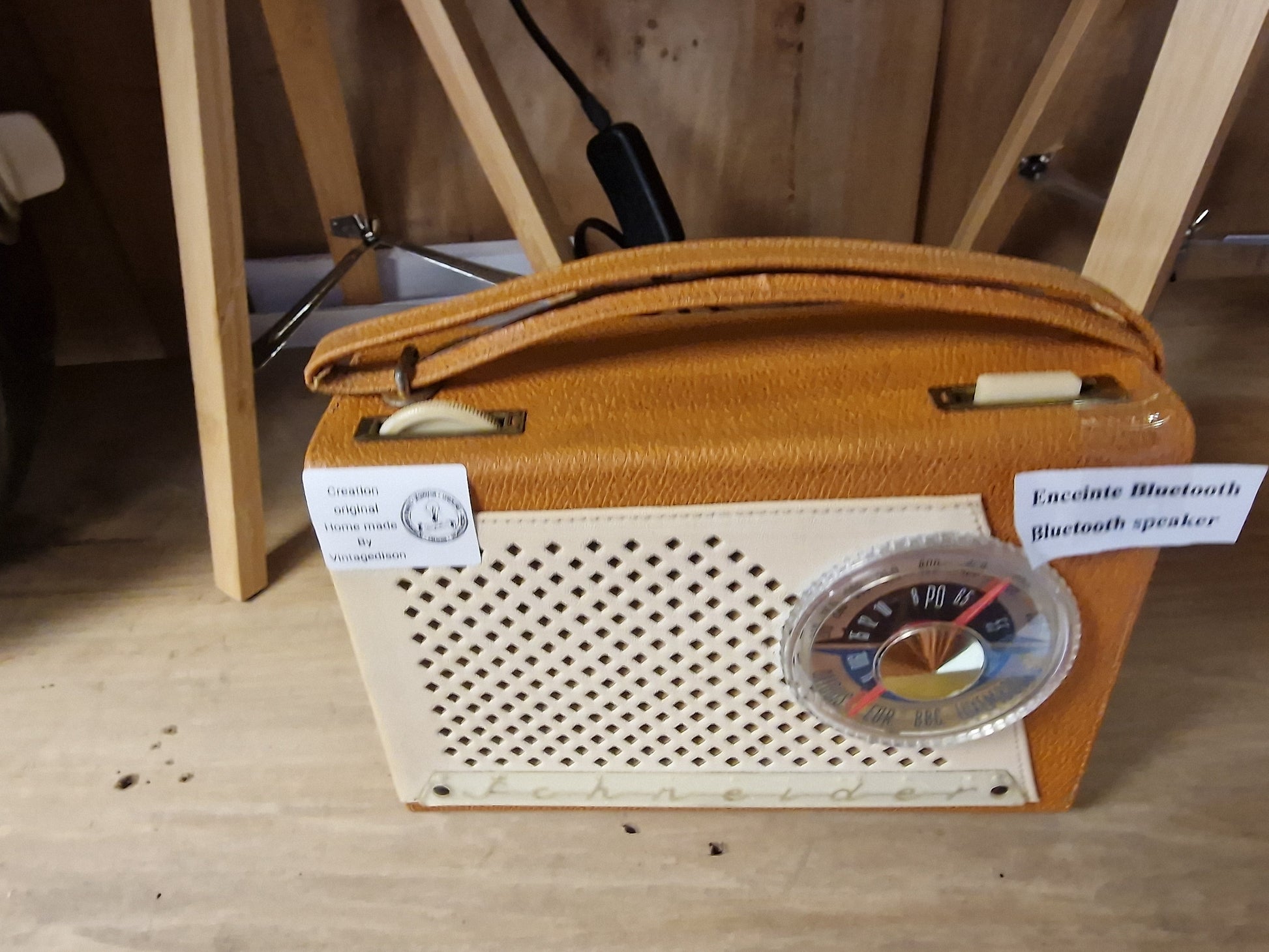 ENCEINTE BLUETOOTH vintage schneider Vintagedison