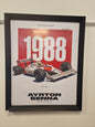Cadre décoratif Ayrton Senna – McLaren Honda MP4/4 saison 1988 (Formats 40 × 50 cm et A3)