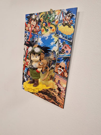 Tableau Dragon Ball 3D Son Goku Enfant | VINTAGEDISON