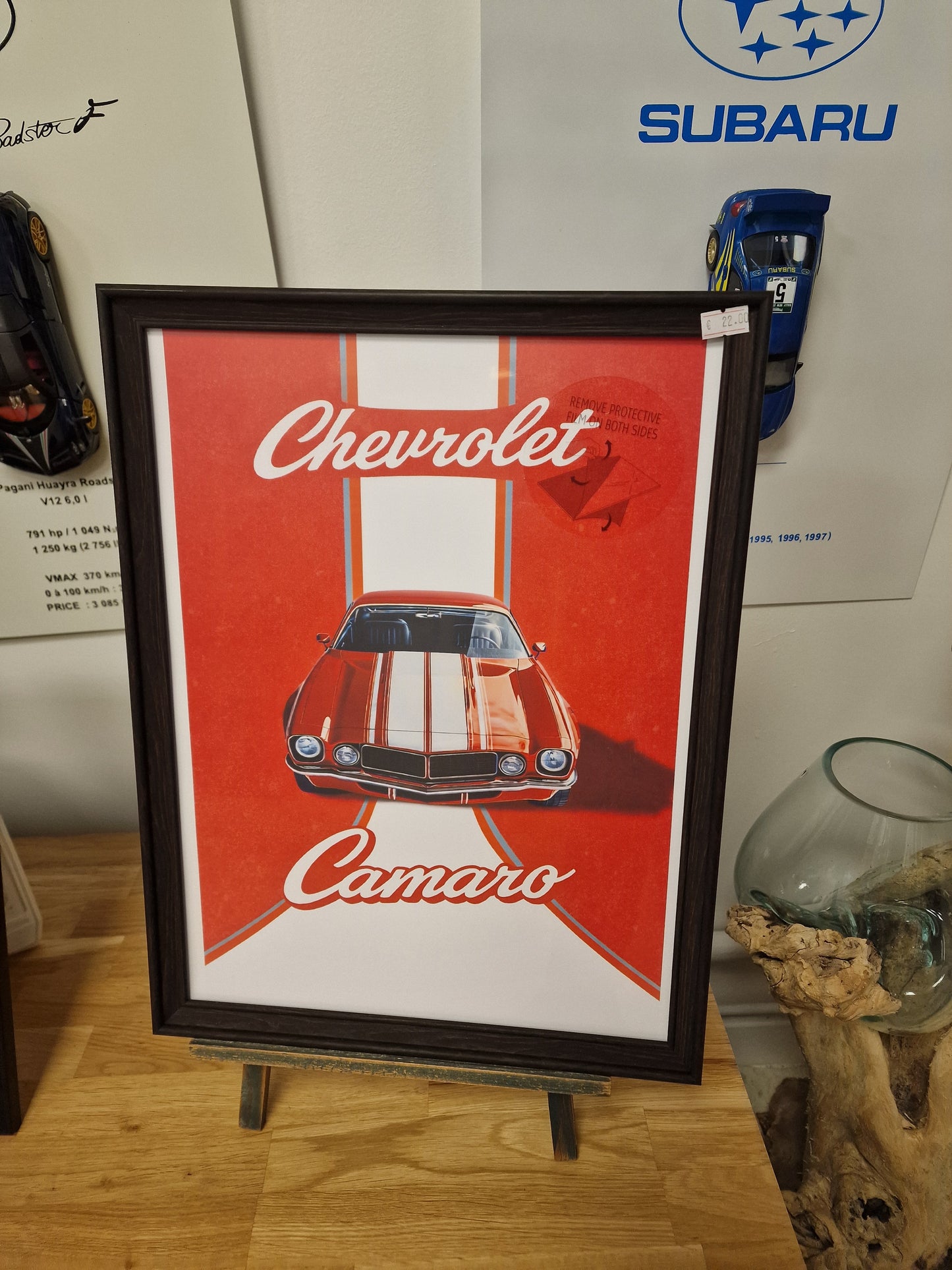 Cadre A3 Chevrolet Camaro – Bois Naturel ou- Noir Moulé Premium