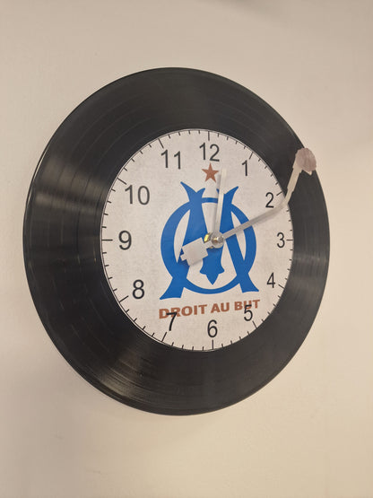 Horloge Vinyle l'olympique marseillais – Une Horloge Vintage Unique pour les Fans de l'om