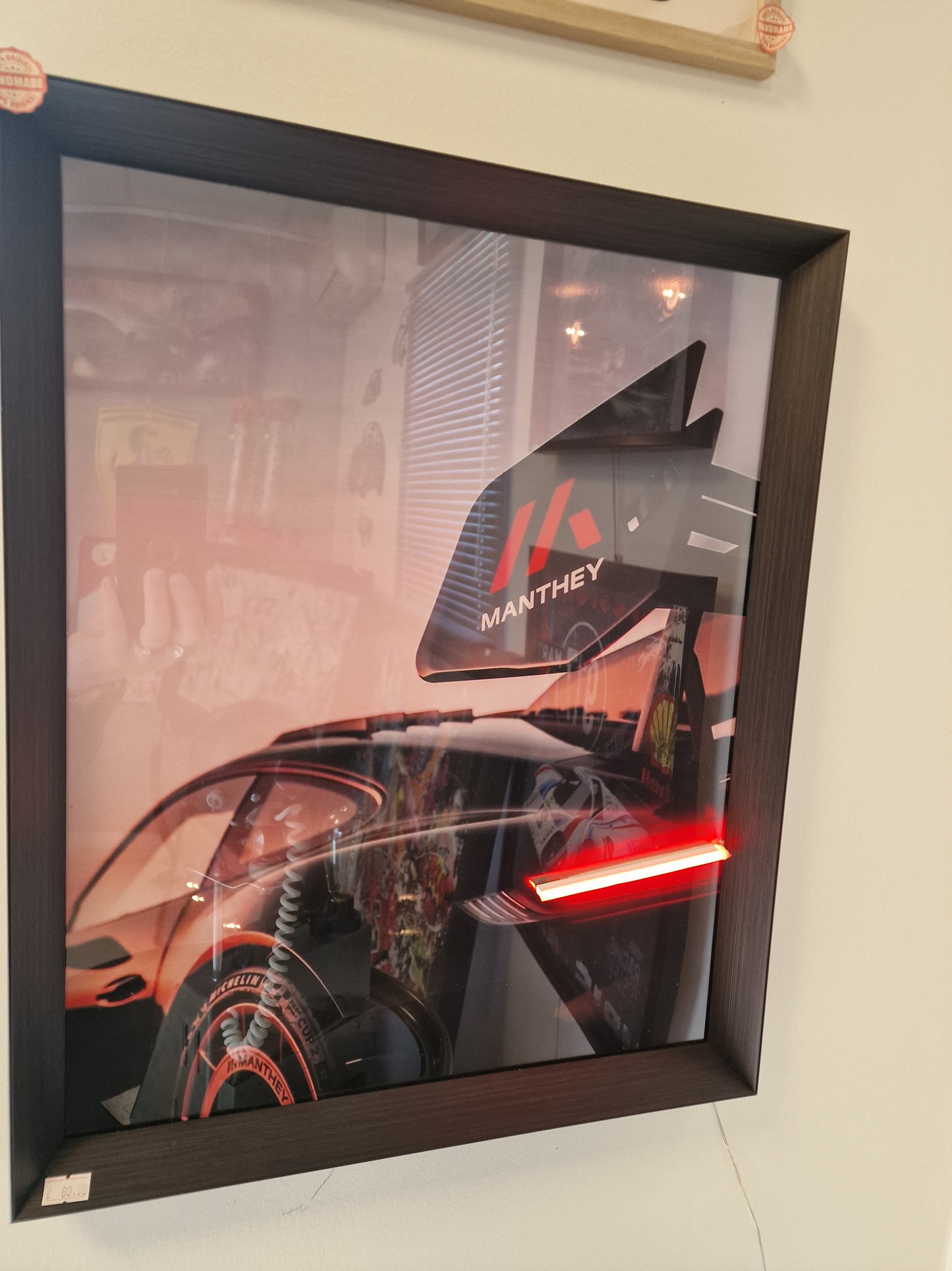 Cadre LED automobile- "GT3 RS – GT3 RS – Manthey" – Création artisanale unique