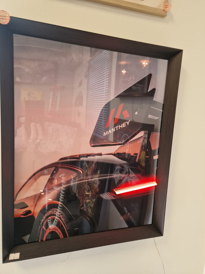 Cadre LED automobile- "GT3 RS – GT3 RS – Manthey" – Création artisanale unique
