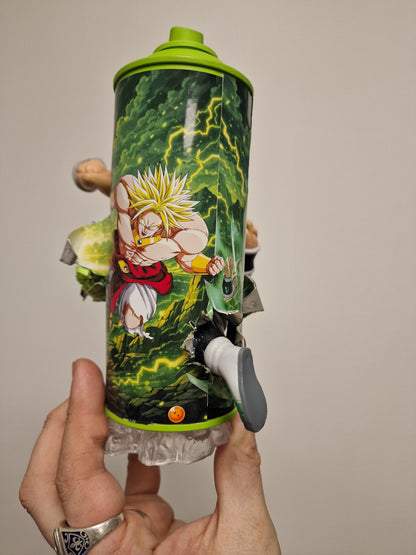 Bombe de peinture custom dragon ball z – Figurine broly pop culture artisanale