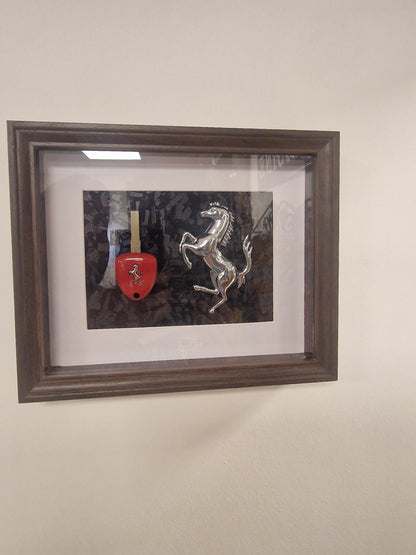 cadre clé Ferrari 458 20X25 CM