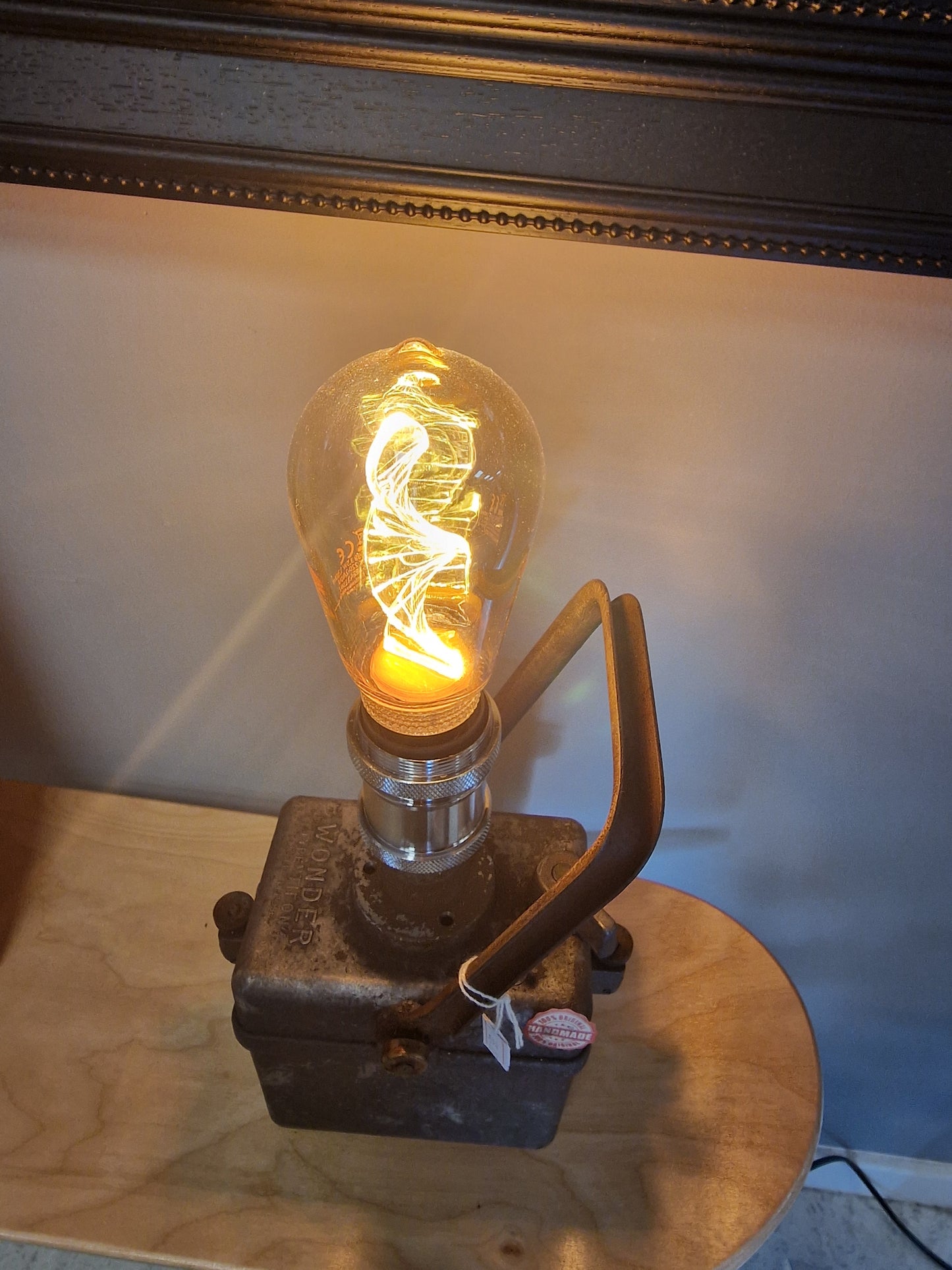 Lampe industrielle sncf vintage "Wonder" - – Création artisanale unique
