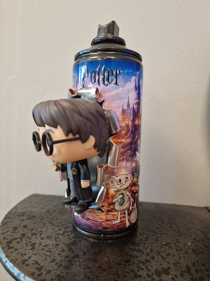 Bombe de peinture Harry Potter Customisée – Décoration Geek & Pop Art 3D avec Figurine | Pièce Artisanale Unique
