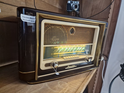 Radio Sonolor Vintage Convertie en Enceinte Bluetooth – Haut-parleur JVC – Pièce Unique Rétro Années 50/60