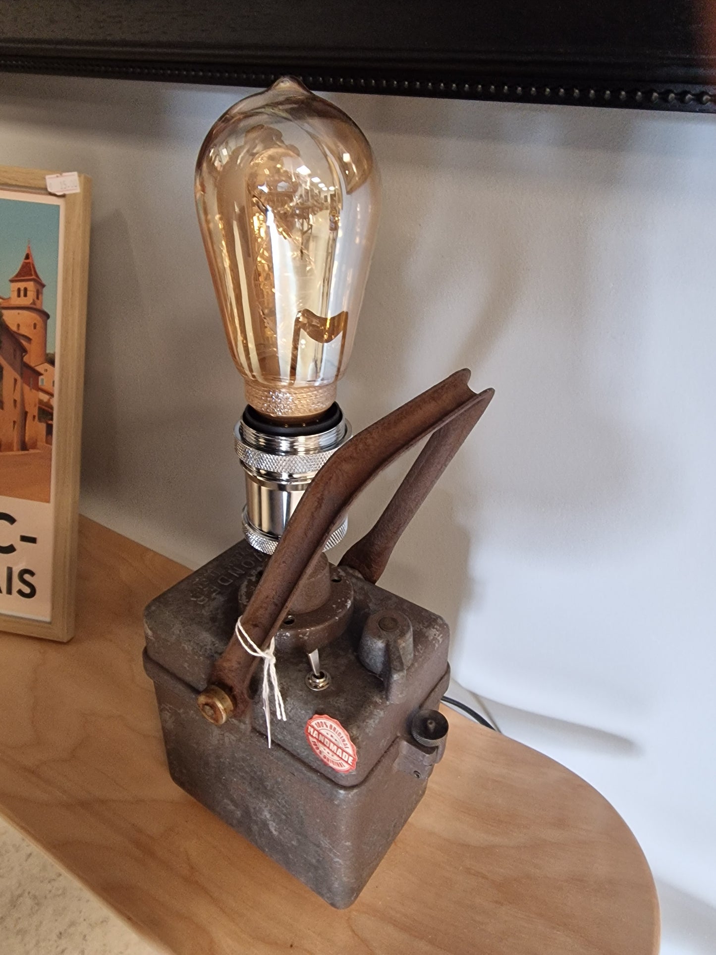 Lampe industrielle sncf vintage "Wonder"  – Création artisanale unique